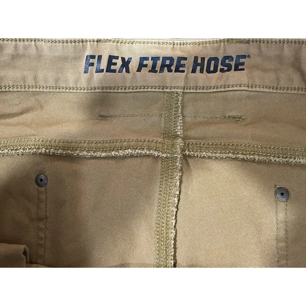 Duluth Flex Fire Hose Pants Mens 48x30 Double Knee Uplander Utility Brush Huntin